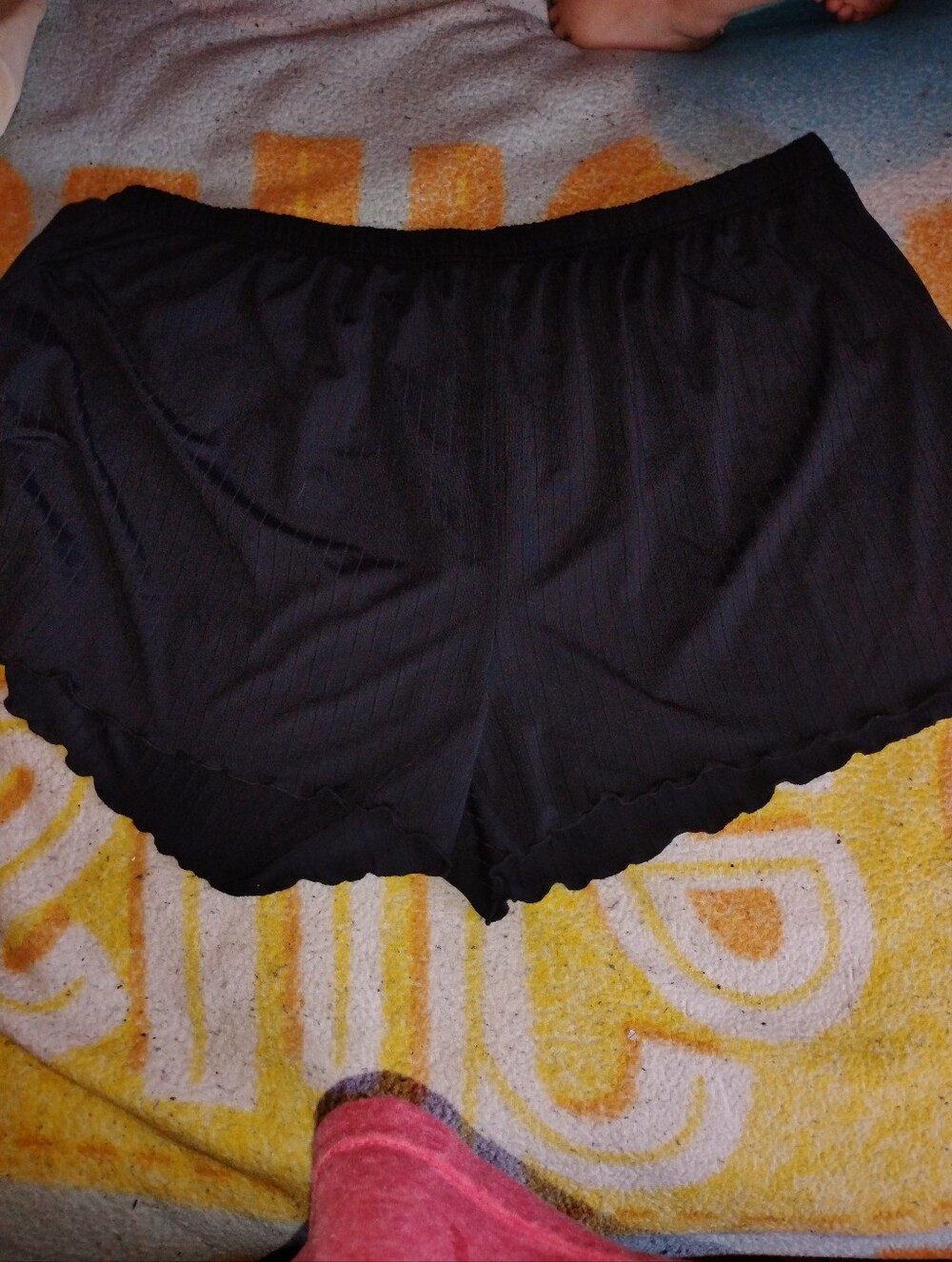 Plus Size Black Soft Lounge Shorts